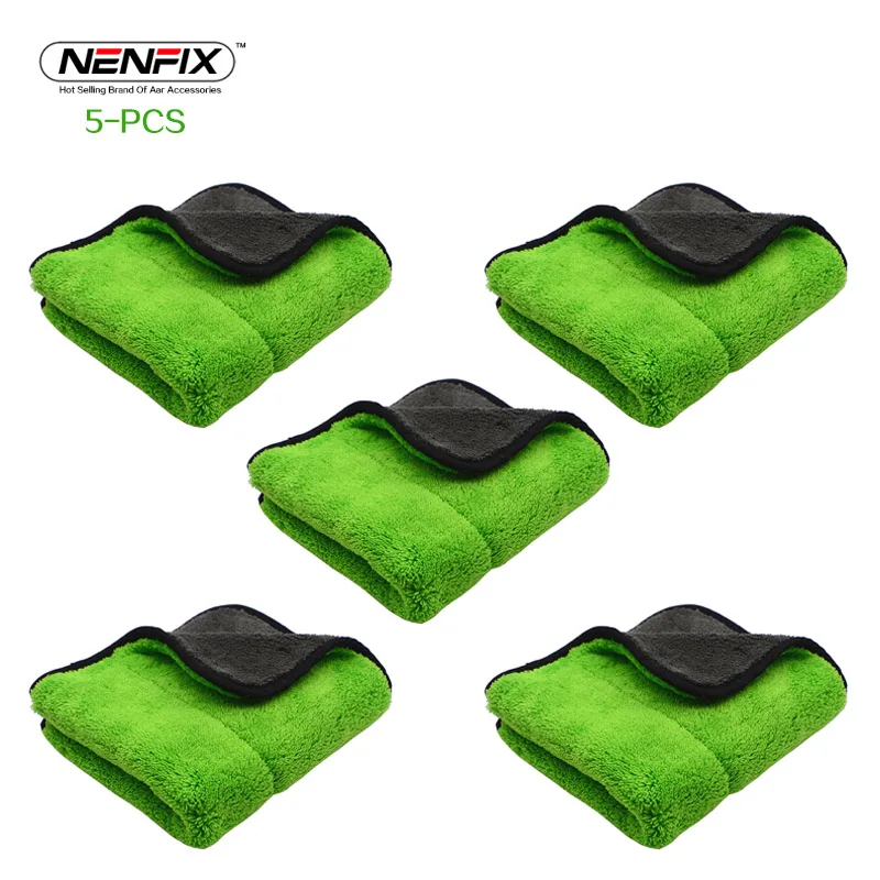 5 piece gray green 3-5 шт. размер 30*30 см Автомойка полировка супер абсорбирующее полотенце из микрофибры автоуход за краской Чистящая сушильная ткань - Цвет: 5 piece gray green