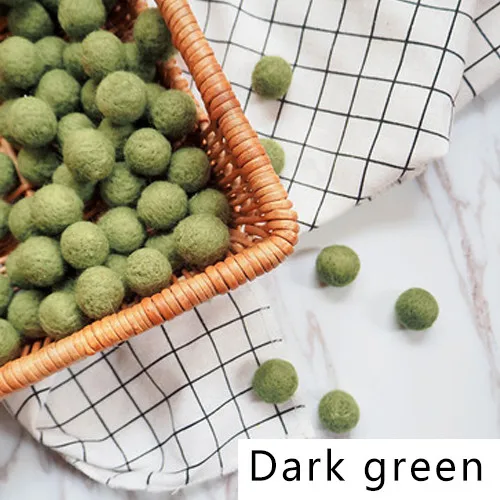 10 шт 2 см шерстяные фетровые шарики круглые шерстяные фетровые шарики помпоны смешанные цвета 18 цветов - Цвет: 17
