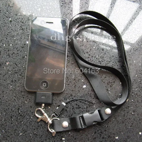 Лот 2 черный Безвинтовой крючок lariat Ремешок шейный для iPod iphone 3GS 4 |