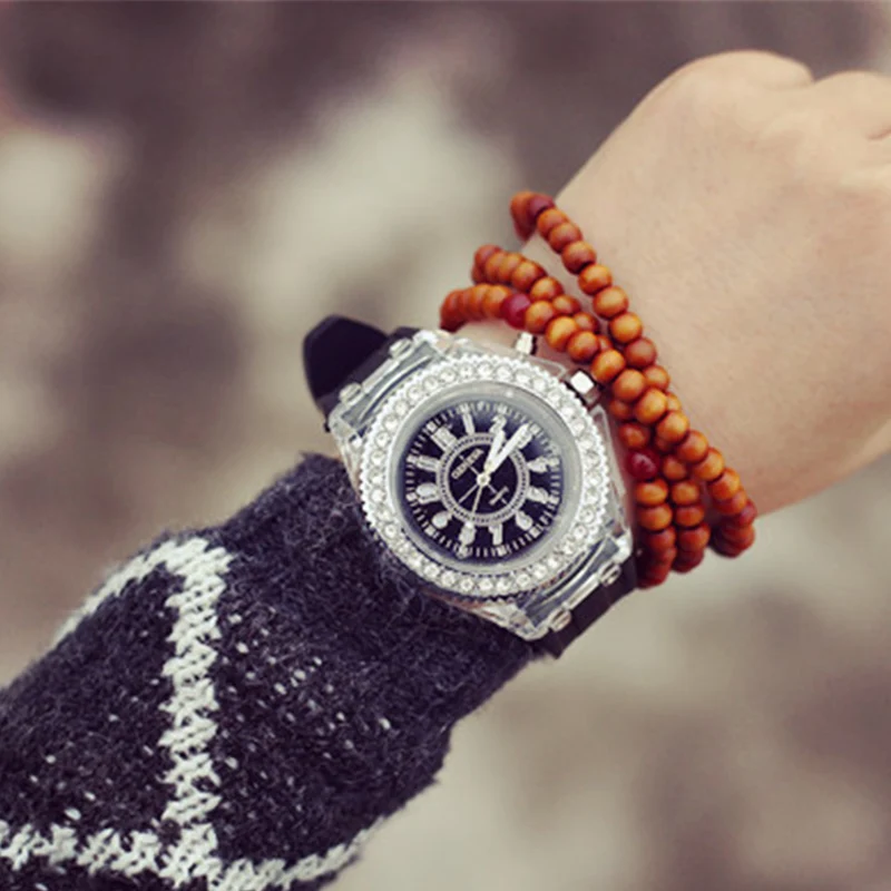 Силиконовые алмазный горный хрусталь студенческие светодио дный светодиодные