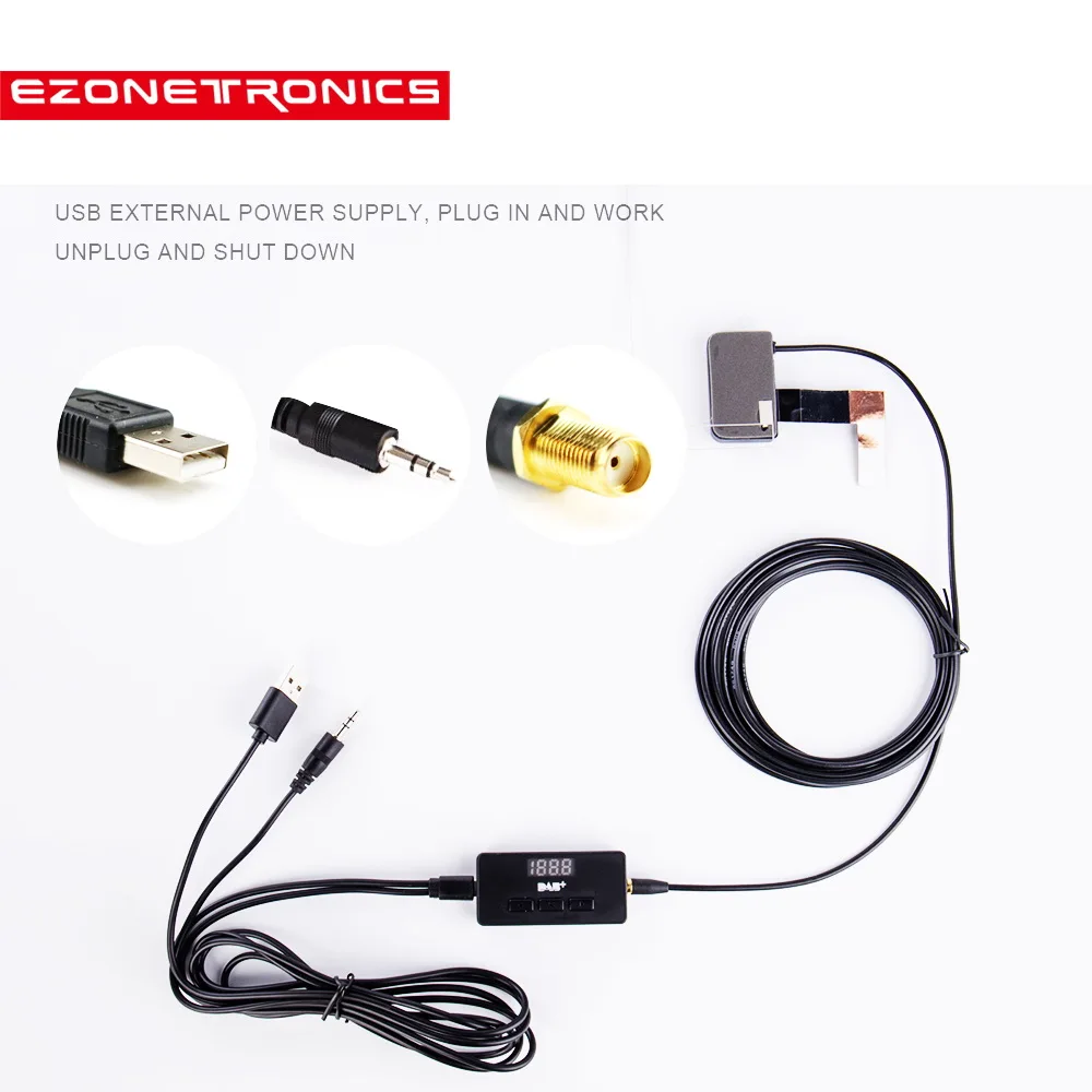 Новинка DAB + usb кабель с антенной тюнер приемник для автомобиля Android 4 5 6 7 8