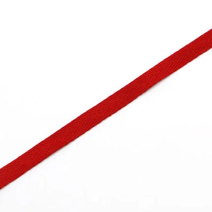 red Лента из саржевого хлопка 10 мм 20 мм тесьма для упаковки одежды заколки для волос аксессуары ручной работы DIY 50 бобины с лентами - Цвет: red