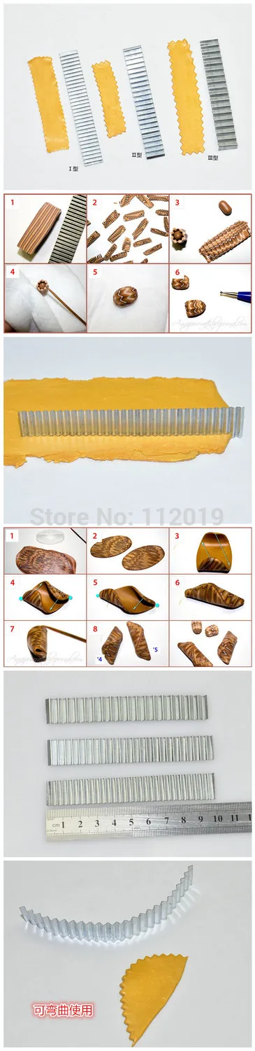 Новые 3 шт./набор воск Fatlute Fimo керамика Полимерная глина скульптура ремесло Crinkle волна резак слайсер нож лезвие