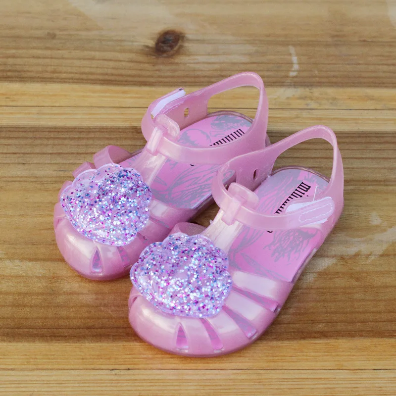 Mini Melissa/желе сандалии для девочек с фруктовым мороженым прозрачные детская обувь
