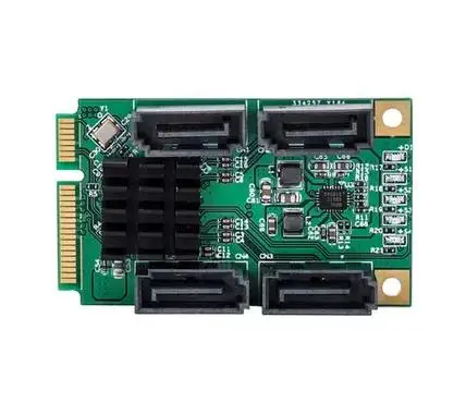 4 порта SATA III 6G Mini PCI Express Marvel 88SE9215 контроллер карты SATA3.0 mini pci express ssd адаптер