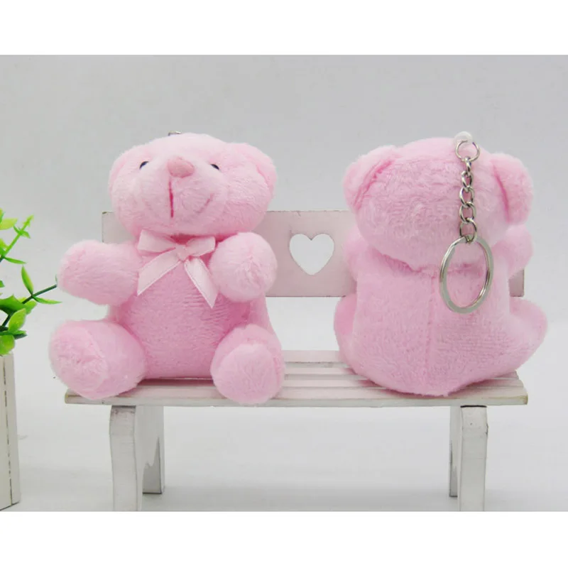 40 шт./лот маленькие плюшевые мишки с цепочкой высотой 10 см Плюшевые Мини Мишки