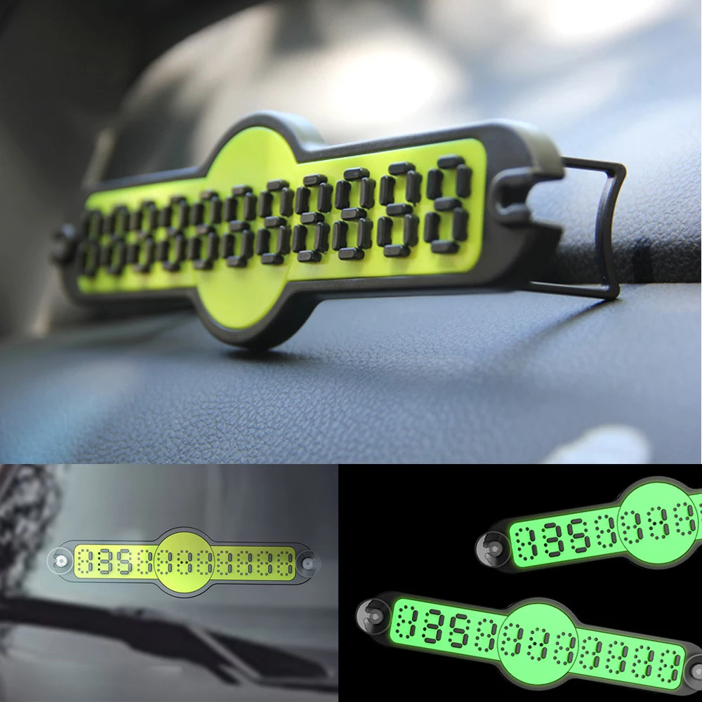 Автомобильная Временная парковочная карта с присоской и держателем номерные