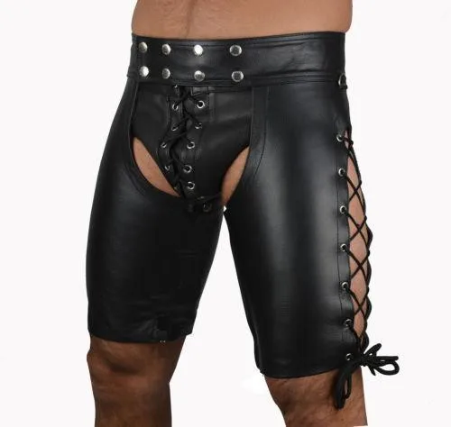 

2017 New sexy gay male open crotch leggings latex sheath see through pants latex trousers men pantyhose Open Butt crotchless