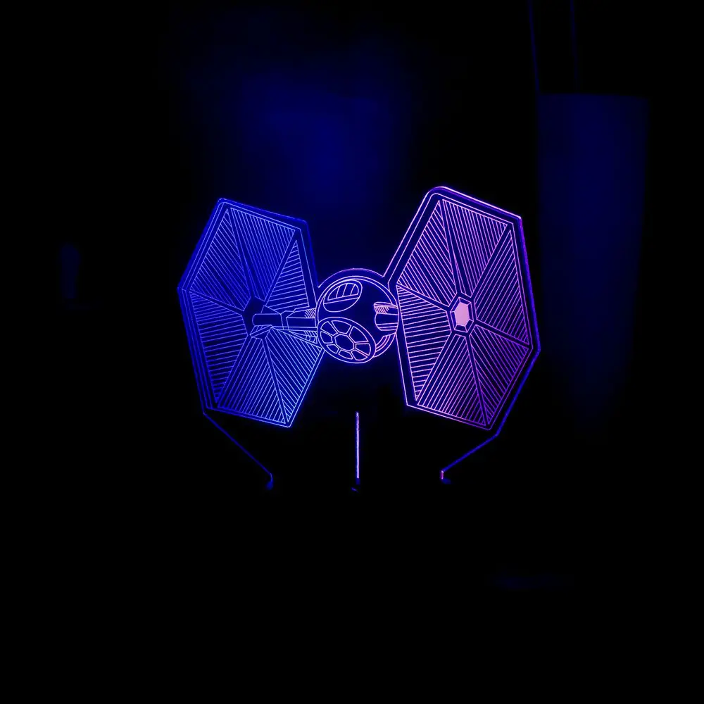 Звездные войны микс разноцветных космических кораблей 3D иллюзия Лампа USB
