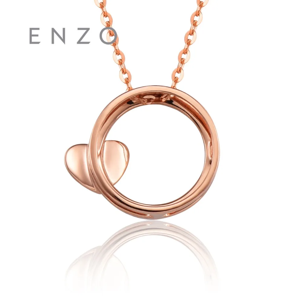 ENZO Real 18 К розовое золото (AU750) 25 шт./0.06ct Diamond для женщин цепочки и ожерелья подвески