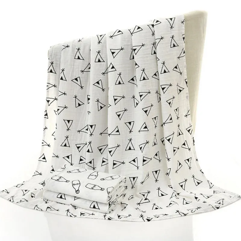

2 layers Bamboo Fiber Super Soft Multi-usage Baby Blanket baby swaddle bl Bath Towel Newborn Swaddle Bibs baby receiving blanket