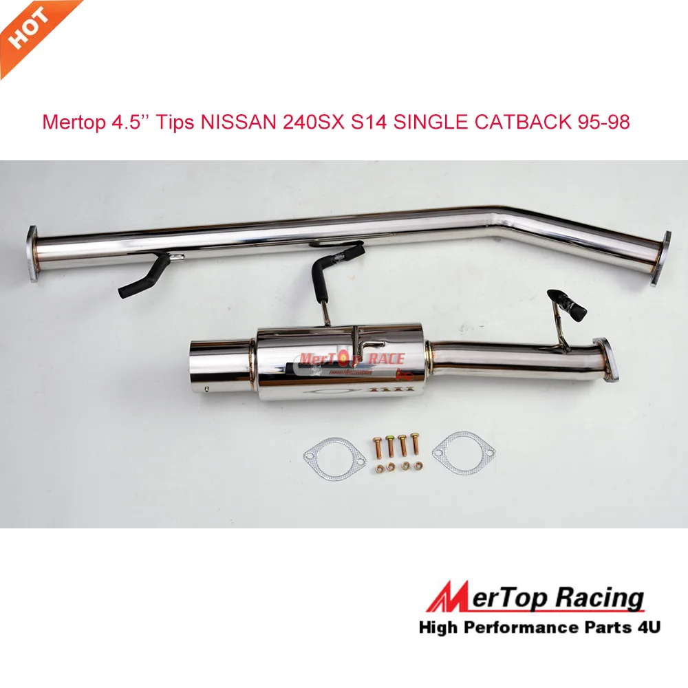 Выхлопная труба для 95 98 240SX S14 4 5 дюйма|exhaust catback|exhaust stainlessexhaust tip |