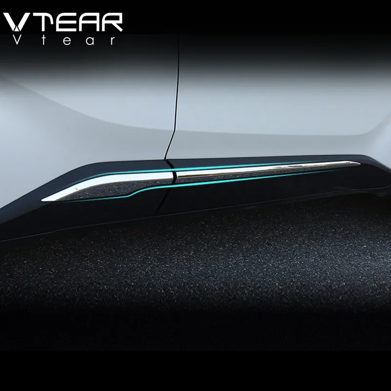 Vtear для Toyota CHR C HR 2017 2018 2019 корпус автомобильной двери из нержавеющей стали Боковая