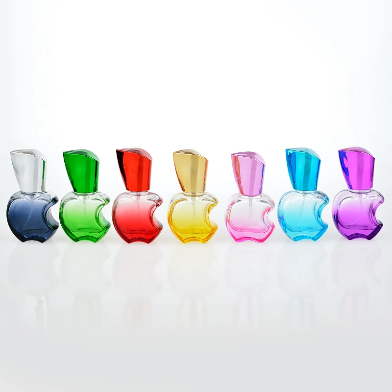 15 мл модные Портативный Coulored Apple Стиль Стекло флакон с Алюминий распылитель