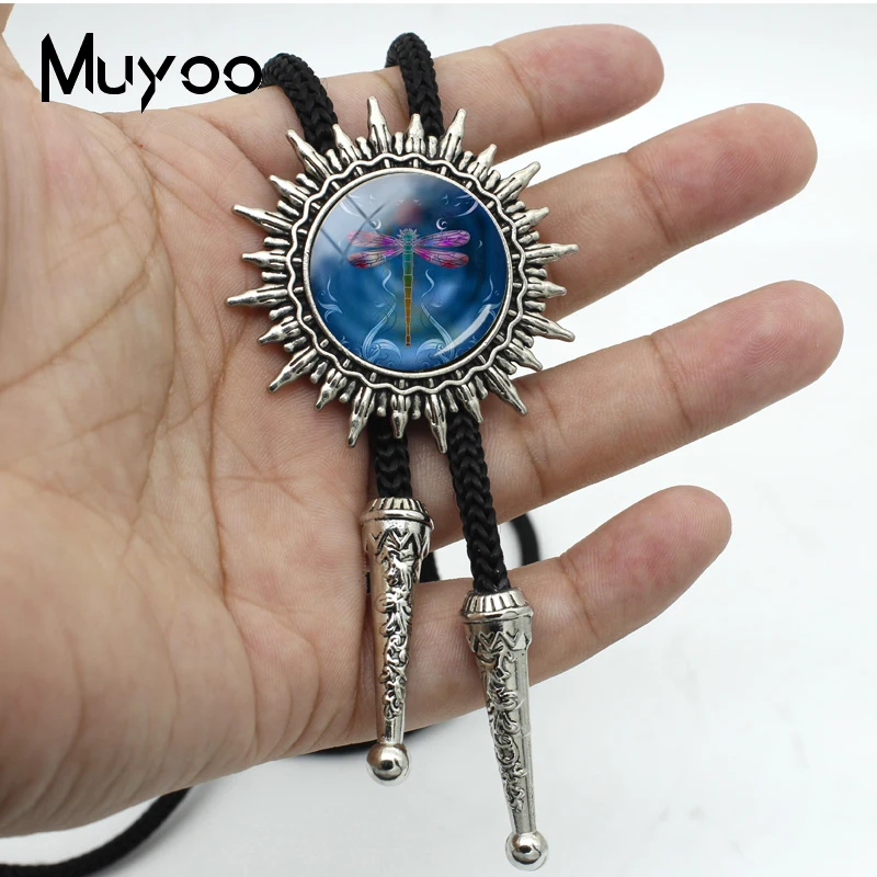 BOLO 00108 новый модный дракоз искусство стекло кабошон фотографии Боло Галстуки для
