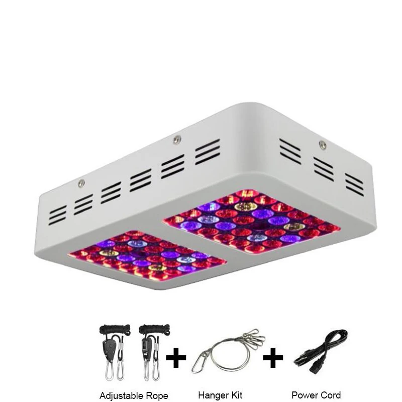 White Without Glass BEYLSION светодиодный 600 Вт 300 Вт Светодиодный светильник для выращивания полный спектр двойной чип для выращивания растений в помещении семена цветов - Испускаемый цвет: White Without Glass