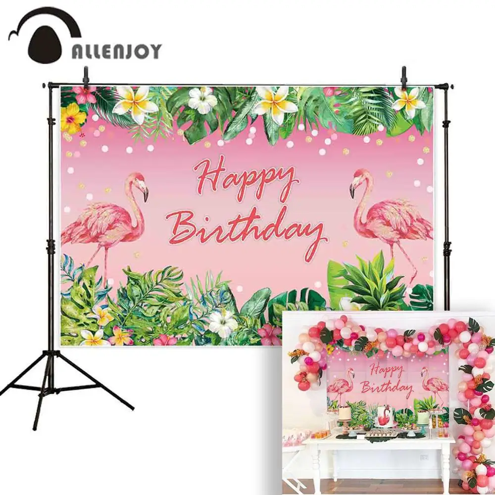 Allenjoy/фон для фотосъемки с изображением фламинго джунглей Вечерние фоны