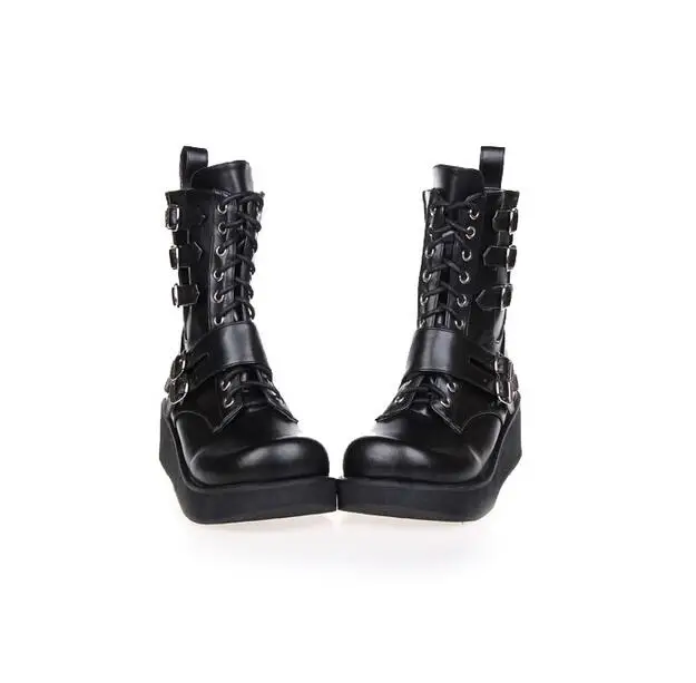 Женские сапоги до середины икры на высоком каблуке 47 с принтом ангелов mori girl