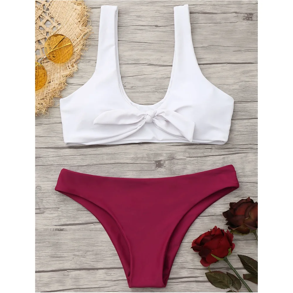 Женский купальник с завязками низкой талией|Купальники| |