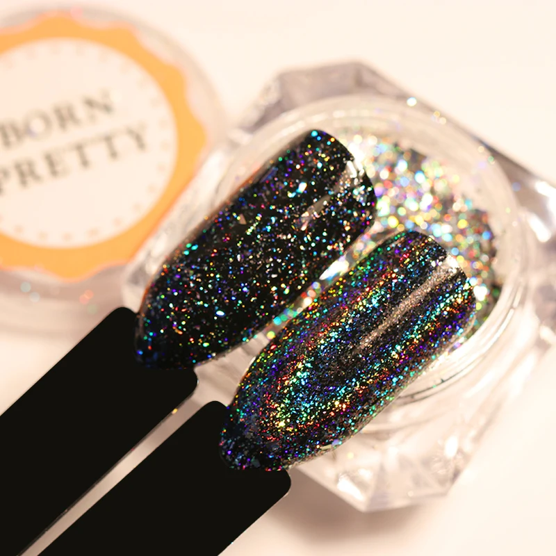 BORN PRETTY 1 коробка 0,2 г Galaxy голографические хлопья Bling Блестки для лазерного маникюра голографический блестящий порошок блестка
