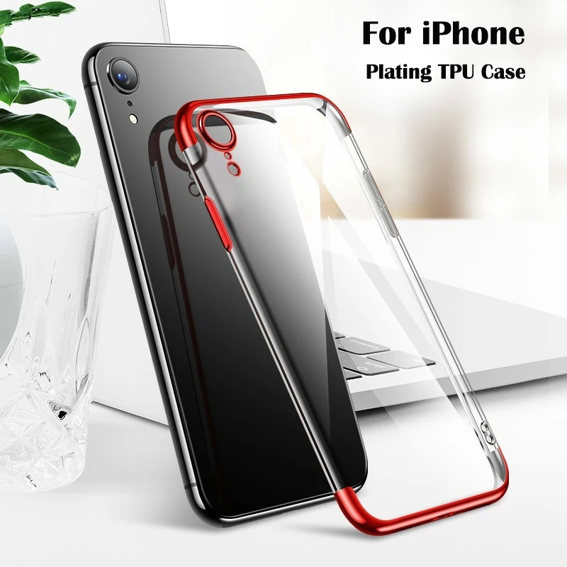 Прозрачный мягкий чехол для телефона iPhone 11 pro max 7 8 6 Plus Xs Max X Xr задняя крышка Apple