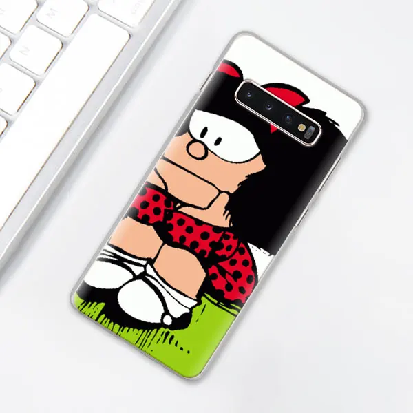 013 Mafalda чехол для телефона для samsung Galaxy S10e S10 плюс S7 S8 S9 Plus, Note 8, 9, 10, плюс S10 5G M20 M30 жесткий чехол Coque - Цвет: 013
