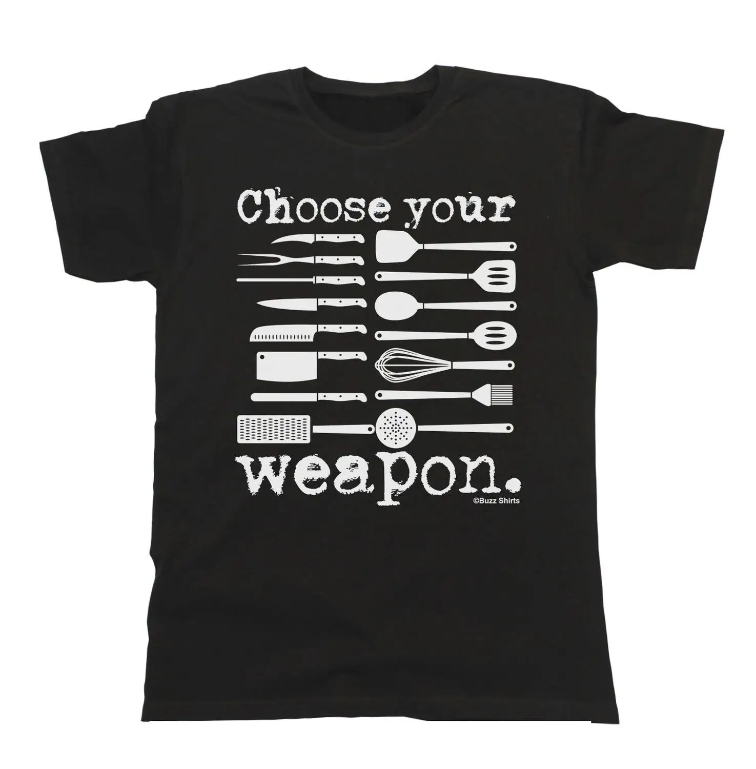 Футболка топы Летняя классная забавная футболка выберите свое оружие шеф повара