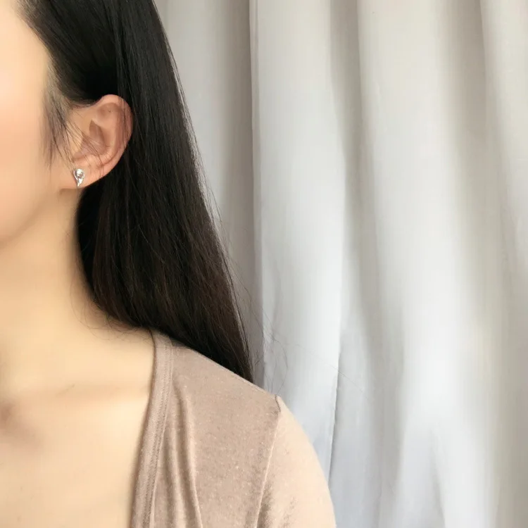 Элегантные серьги гвоздики Стразы с кристаллами металлические Крылья ангела