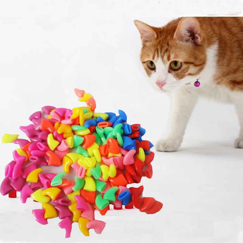 Инструменты для кошачьих ногтей 20 шт. мягкие колпачки домашних питомцев Когти