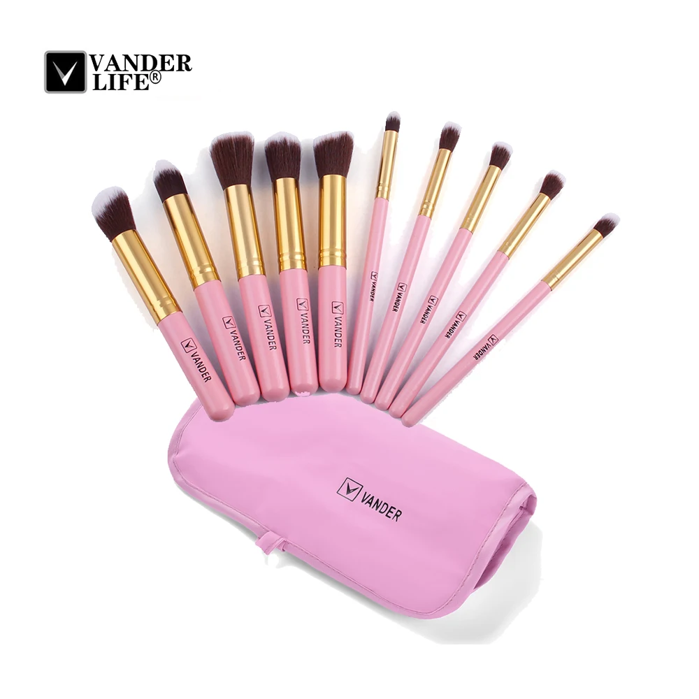 Кисти для макияжа 10 шт. высококачественный набор кистей профессиональные