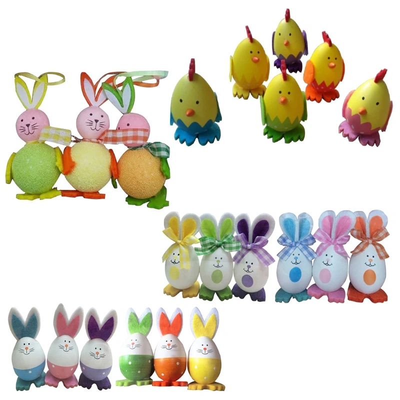 3 шт. пасхальные яйца милый кролик Цыпленок висячая игрушка Детские домашние