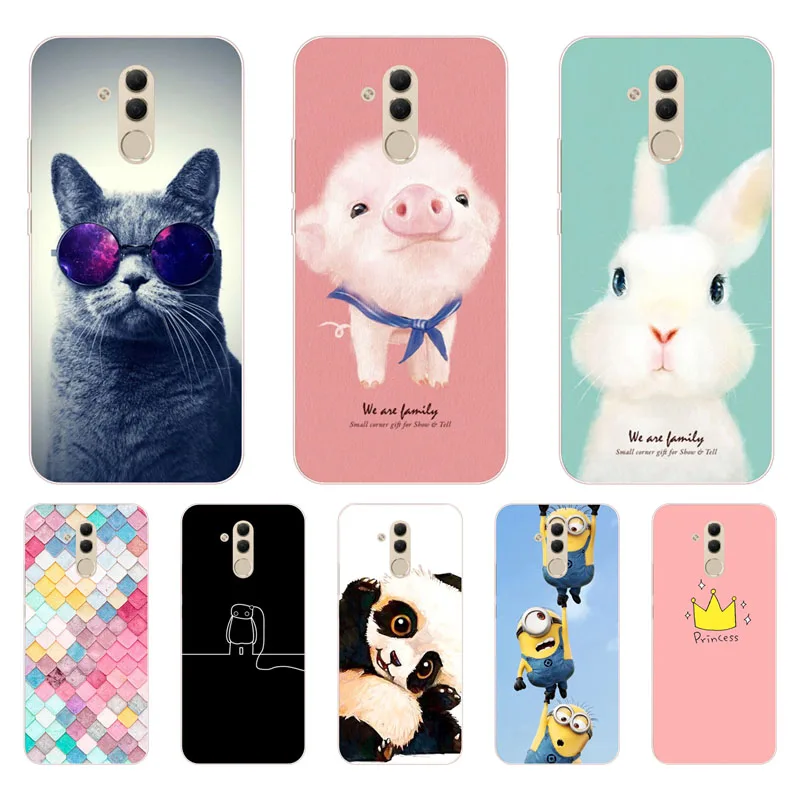 huawei mate 20 lite Case Silicon Painted animals Painting Soft TPU Back Cover for Protect Phone cases shell |