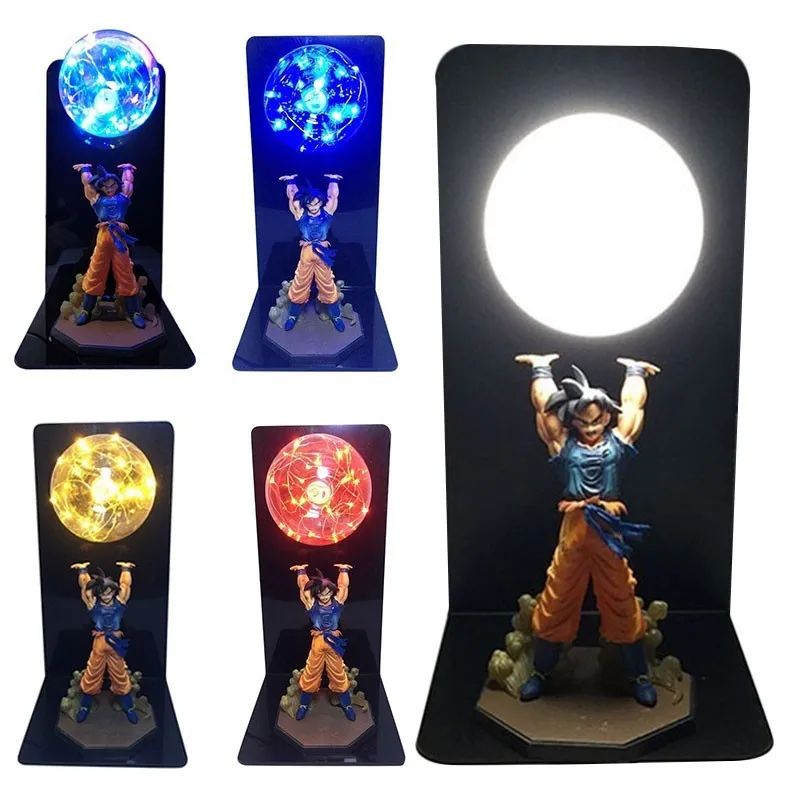 Dragon Ball Супер Goku фигурка сила бомбы светодиодный настольный светильник Dragon Ball лампа Goku спальня декоративный ночник коллекция игрушек