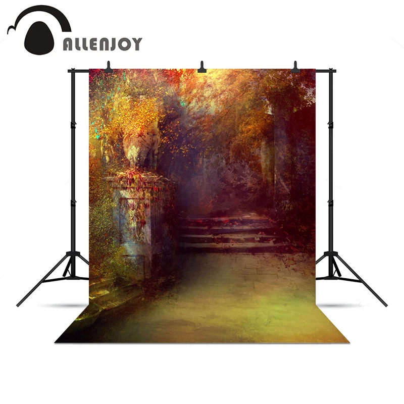 Allenjoy фон для фотосъемки с золотыми листьями теплым солнечным светом свадебные