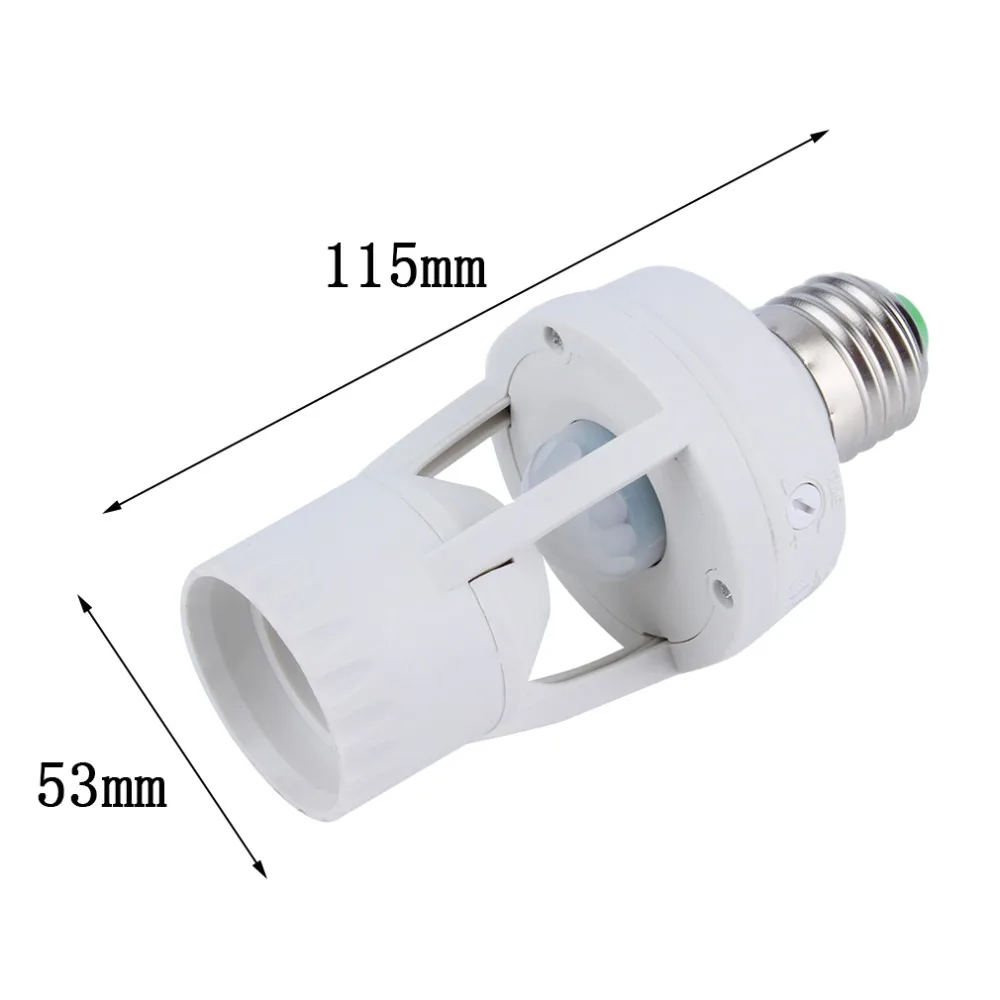 New 360 Degrees PIR Induction Motion Sensor IR infrared Human E27 Plug Socket Switch Base Led Bulb light Lamp Holder AC 110-220V | Лампы и