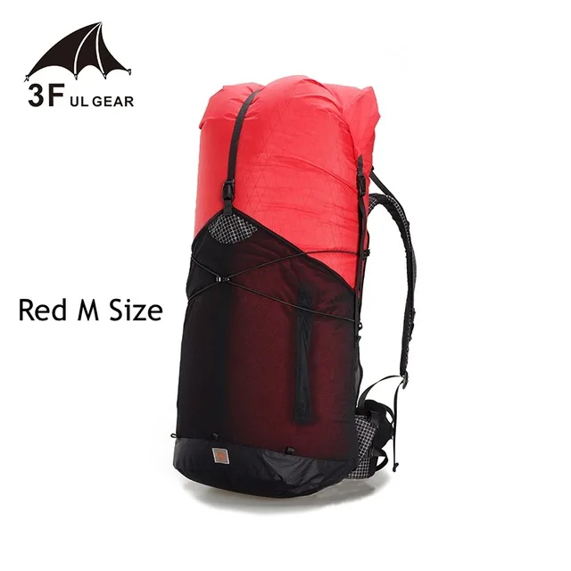 red M size 3F UL GEAR 55L XPAC UL рюкзак для скалолазания на открытом воздухе Ультралегкая рама меньше пакетов сумки легкие прочные дорожные походные рюкзаки - Цвет: red M size