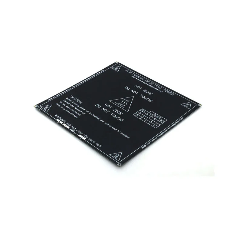 MK2B Heatbed PCB Hotbed Hot Plate 214 мм квадратная двойная мощность 12/24 в для 3D принтера Prusa Mendel