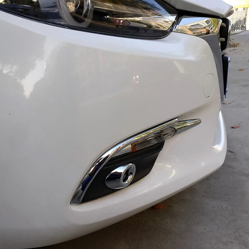 Авто аксессуары подходят для Mazda 3 Axela 2017 ABS Хром Передняя противотуманная фара