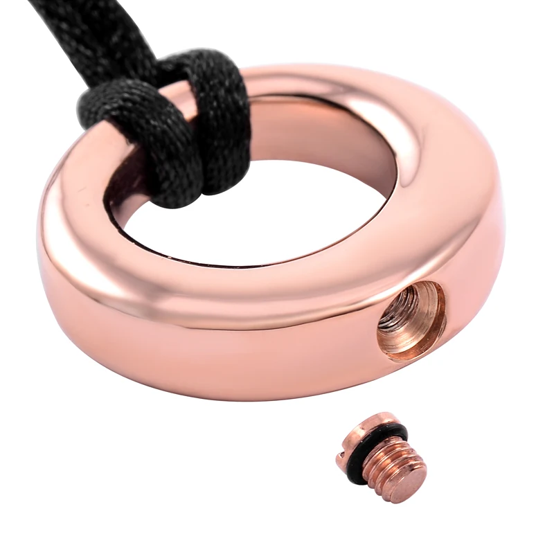 IJD8390 Life is a Journey Cremation Jewelry розовое золото Круг жизни урна из нержавеющей стали