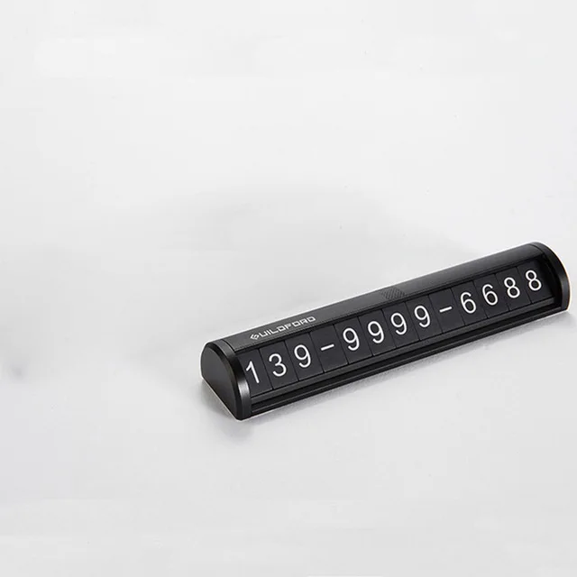 black Xiaomi mijia UILDFORT стоп знак автомобильная парковочная карта стоп знак для автомобиля движение номер телефона карта креативный стерео обратный Невидимый - Цвет: black