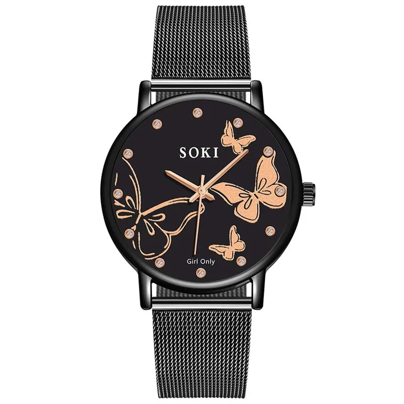 Женские часы розовое золото Топ бренд роскошные женские для девушек мужчин Gmt Time