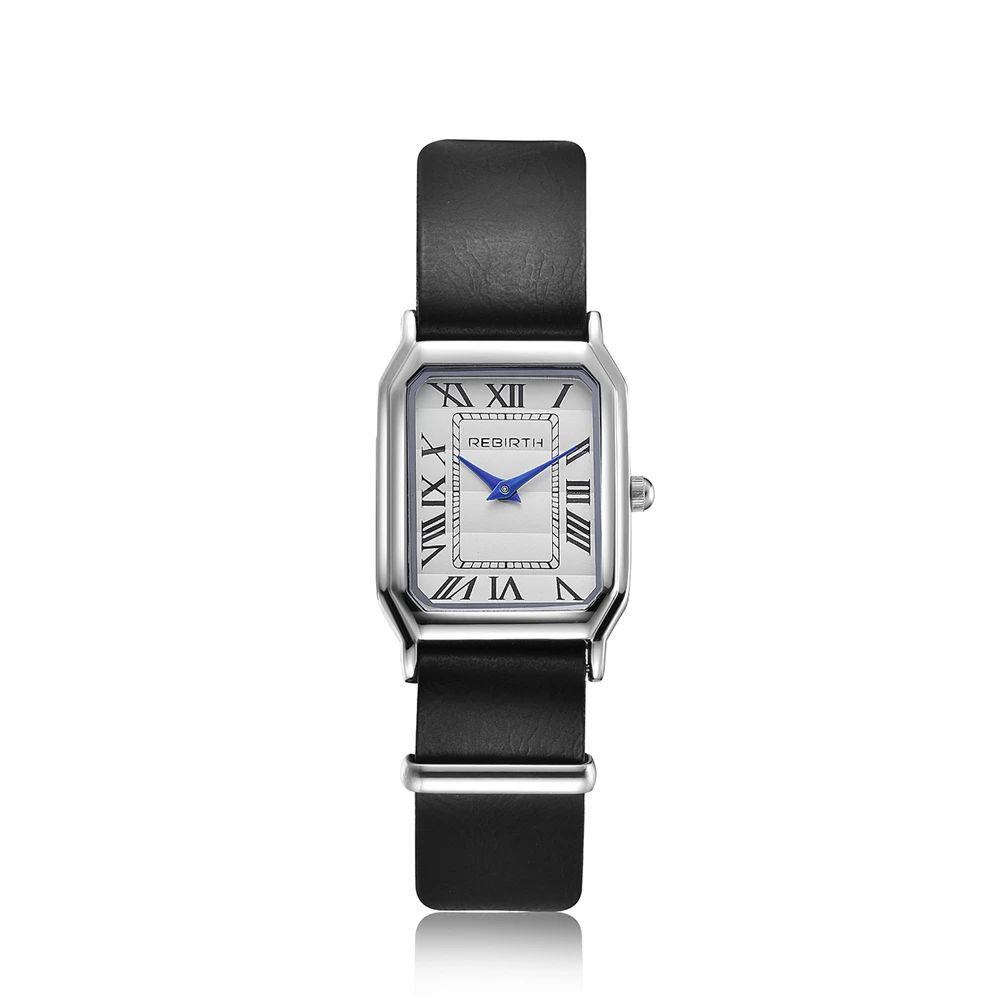 REBIRTH Leather Quartz Ladies Watch Women Dress Watches Luxury Stylish Square Antique Relogio Feminino Montre Femme 2018 | Наручные часы