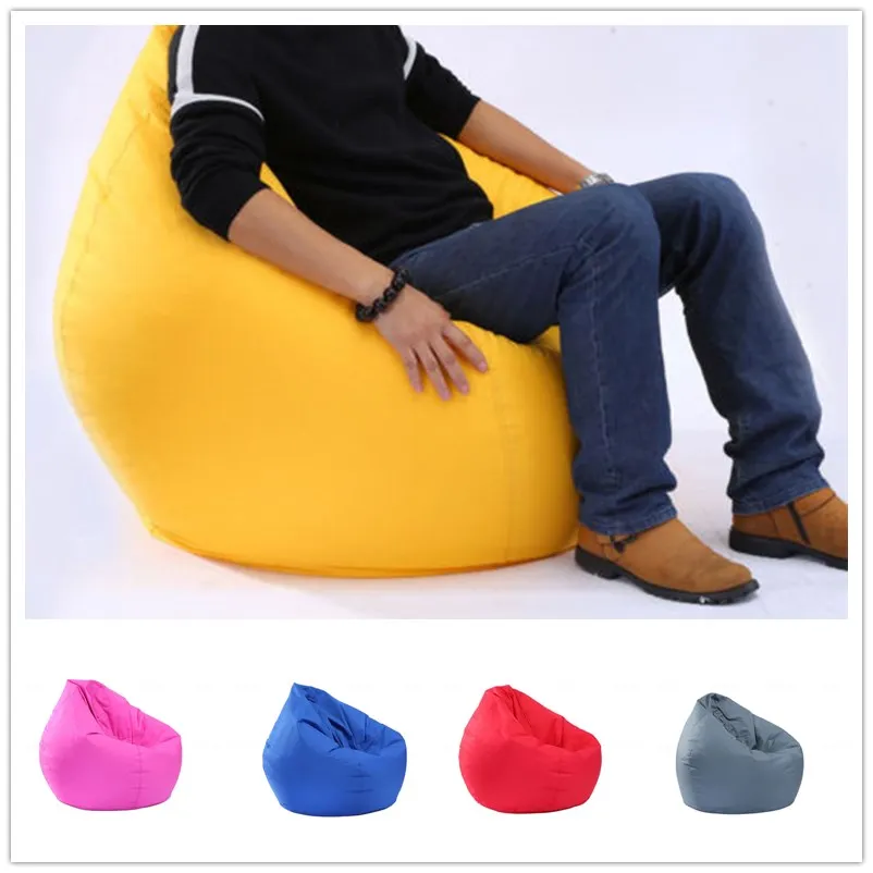 Однотонные сверхбольшие стулья в форме бобов 11 цветов для взрослых детей чехол