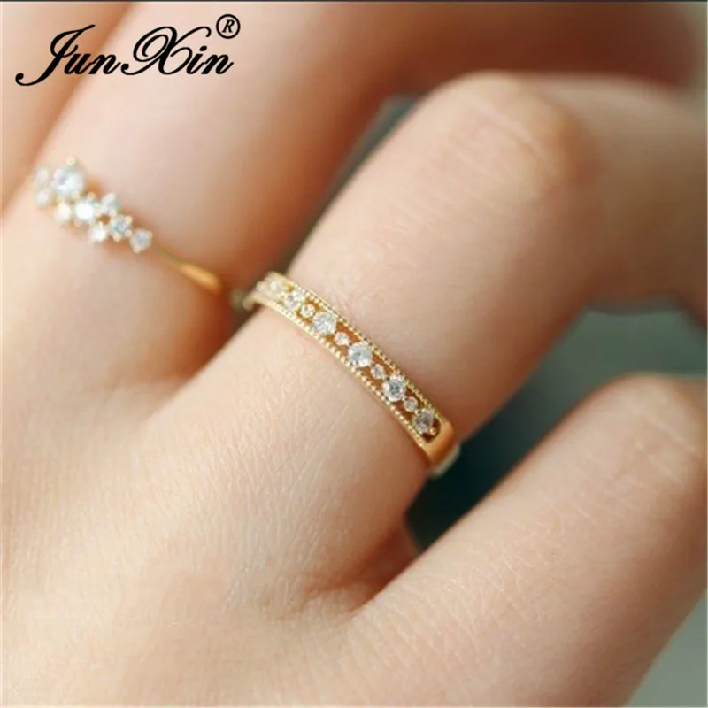 ROXI укладки Вечность Кольца для Для женщин белого золота желтого серьги в форме