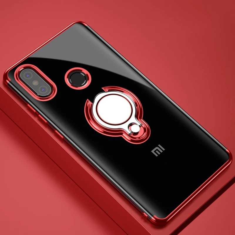 Чехол подставка с кольцом на палец для Xiaomi 8 SE Max 3 металлический магнитный чехол