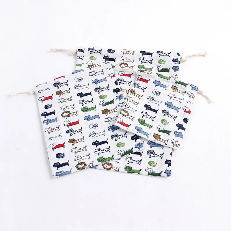 YILE 1 шт. ручная работа Подарочная сумка из хлопка и льна с кулиской для вечеринки