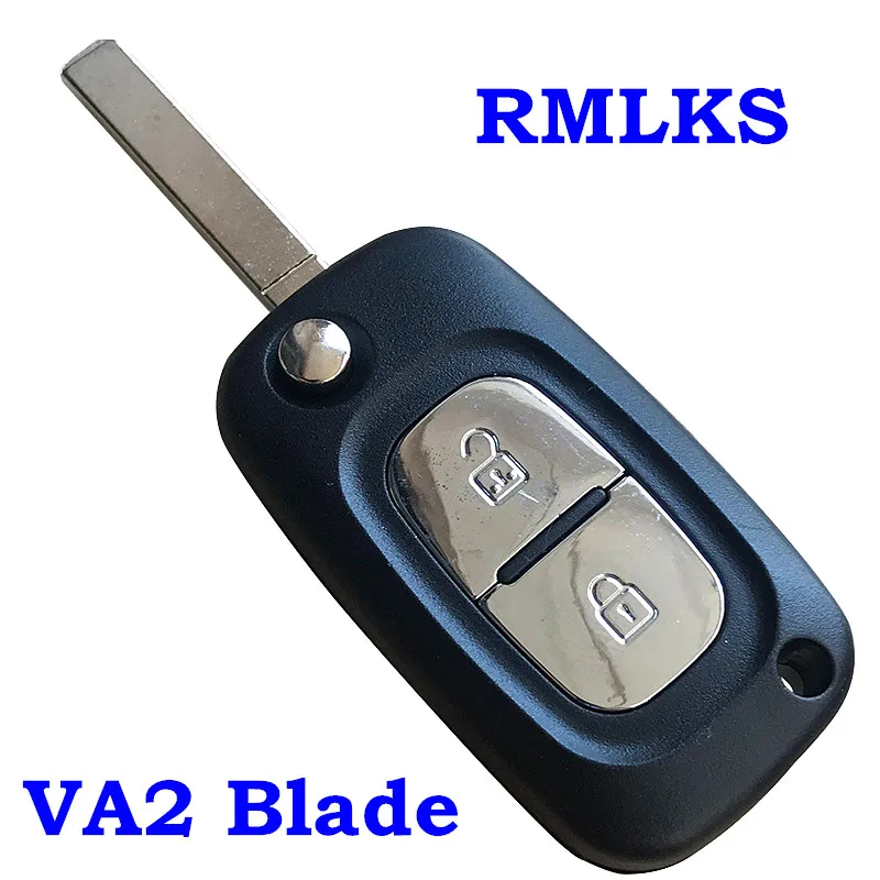 Для Renault Fluence Clio/Megane/Kangoo Modus 2/3 кнопки дистанционного ключа автомобиля чехол флип-фоб складной Uncut VA2 лезвие оболочки