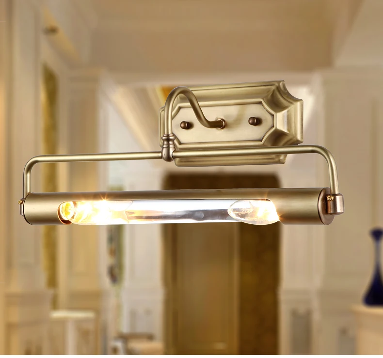 Туалетный столик старинный латунный СВЕТОДИОДНЫЙ зеркальный светильник длинная