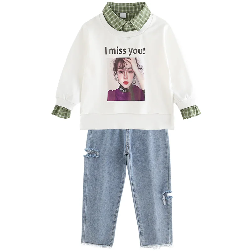 2019 одежда для подростков на девочку из 2 предметов новый комплект одежды