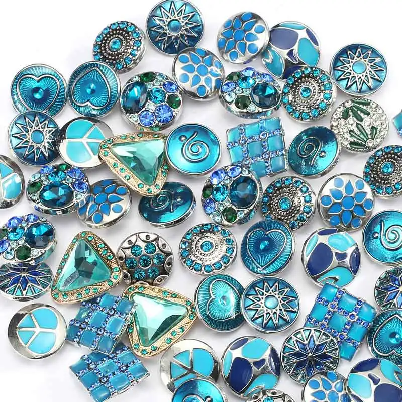 Rivca ювелирные изделия с кнопками 30 шт./лот смешанные Стразы одного цвета стили